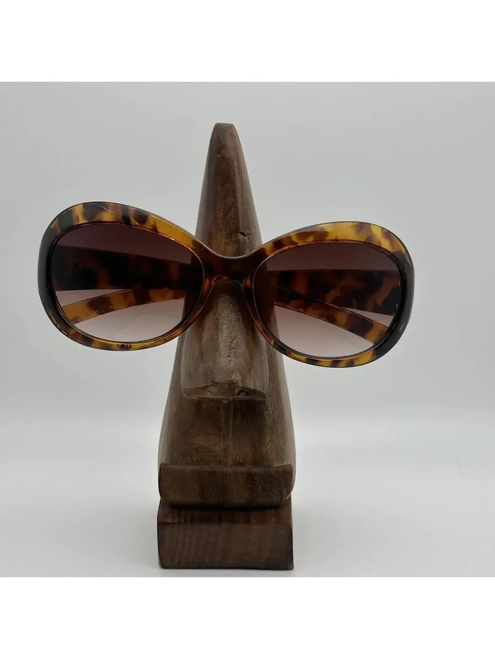 Nine West Tortoiseshell Oval Oversized Sunglasses Brown Gradient Lenses